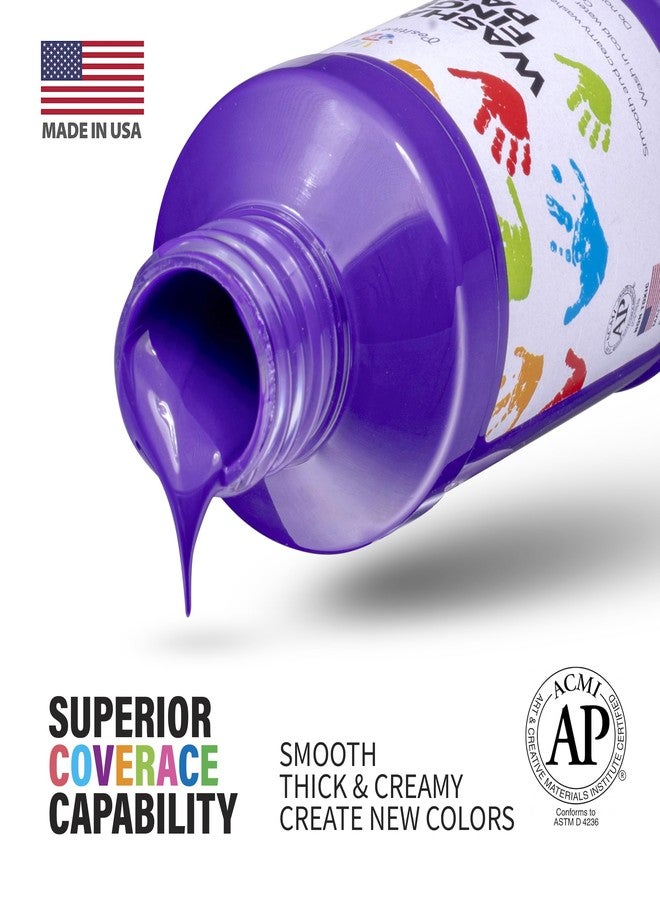 Positive Art Washable Finger Paint for Kids (6 Colors, 4 fl oz Each) Made in USA - Non-Toxic, Easy Soap-and-Water Cleanup, Smooth Creamy Texture - Toddler & Preschool Art Supplies - Mess Free Paint - Image 3